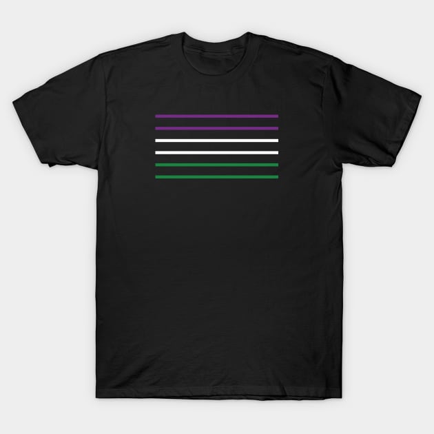 Suffragette Flag Colours UK T-Shirt by SapphicReality